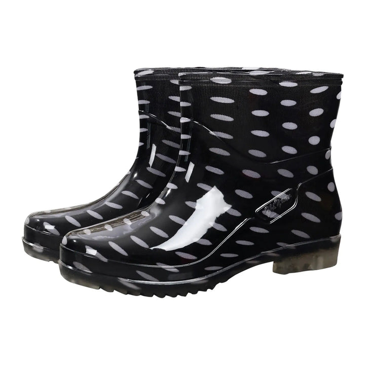 Drune | Gummistiefel Wasserdicht mittelhoch Bedruckt Slip on Grip Sohle