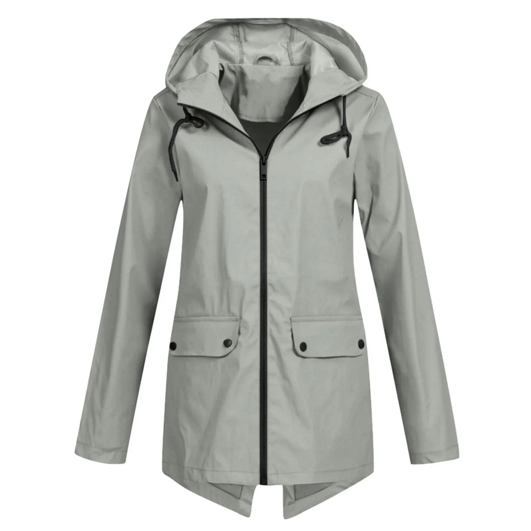 Drune | Lässige Wasserdichte Damenjacke mit Kapuze und Reißverschluss Ideal für Herbst Winter