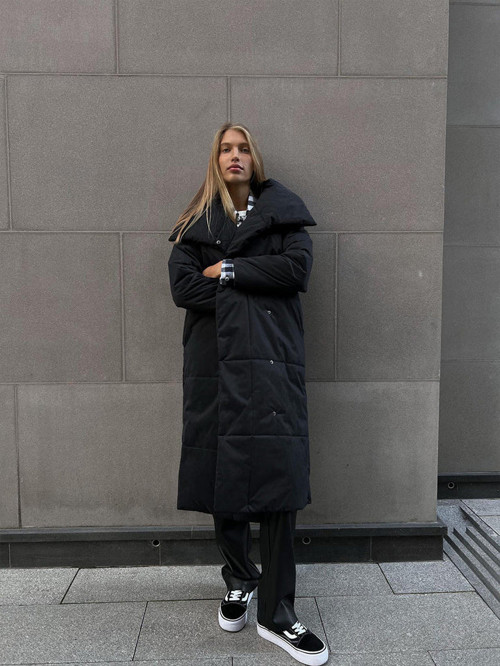 Drune | Eleganter Wintermantel mit breitem Kragen