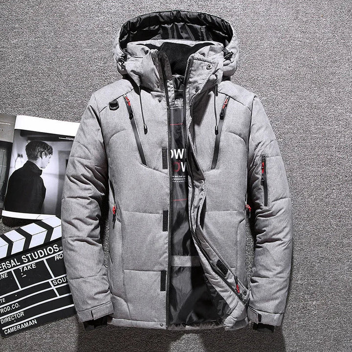 Drune - Herren-Winterjacke - Warme, schlanke Daunenjacke mit Kapuze