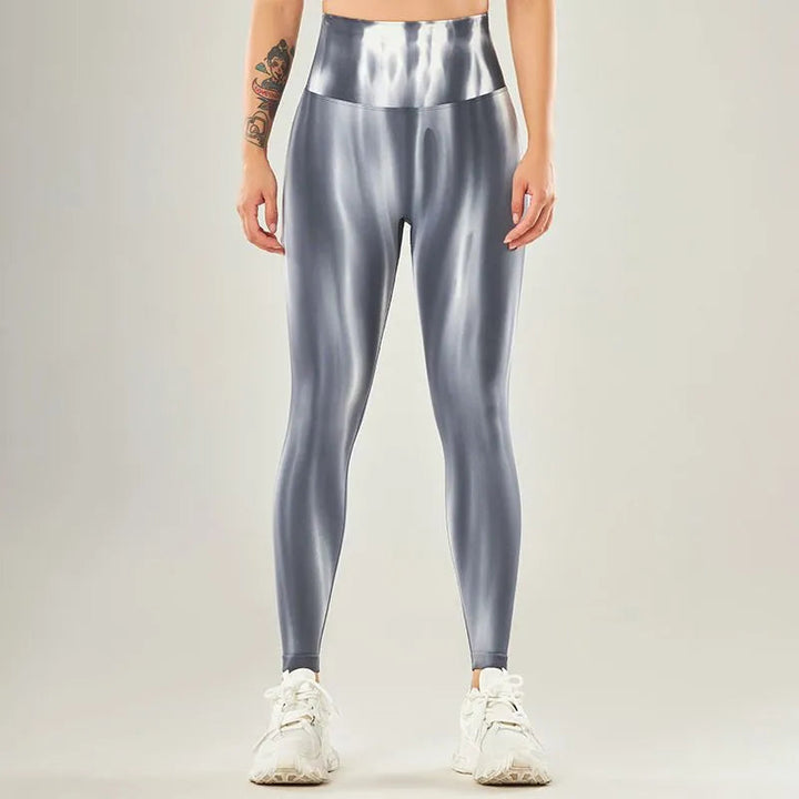 Drune | High Waist Leggings mit Wellenmuster - Perfekt für Freizeitaktivitäten für Damen