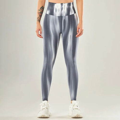 Drune | High Waist Leggings mit Wellenmuster - Perfekt für Freizeitaktivitäten für Damen