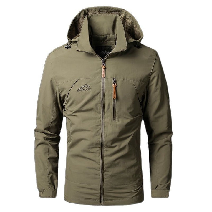 Drune Herrenjacke Wasserdichte Kapuzenjacke | Windbreaker Elastischer Mantel für Männer