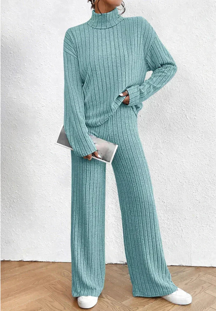 Drune | Gestrickte Hose und Rollkragenpullover für Damen