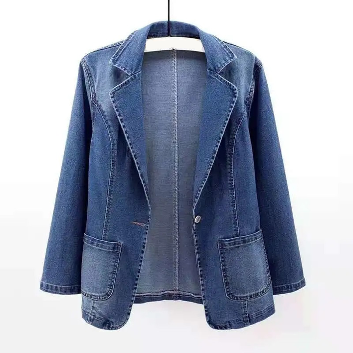 Drune | Denim Blazer mit Langen Ärmeln mit Taschen