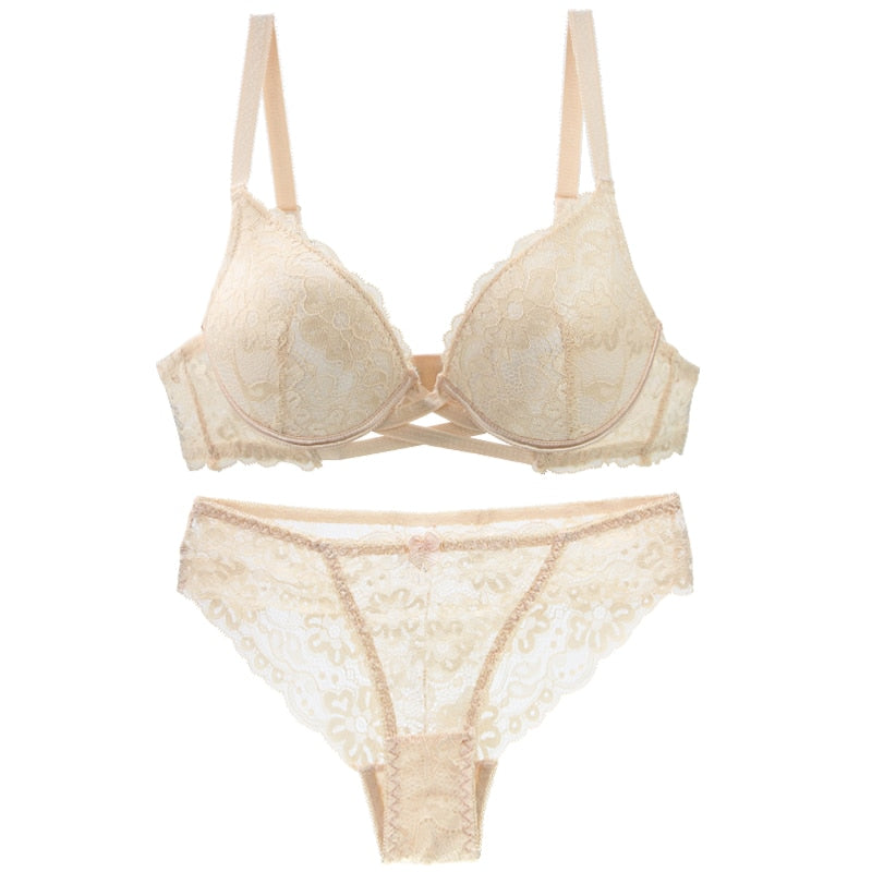 Drune | Spitzen Set Unterwäsche Push Up