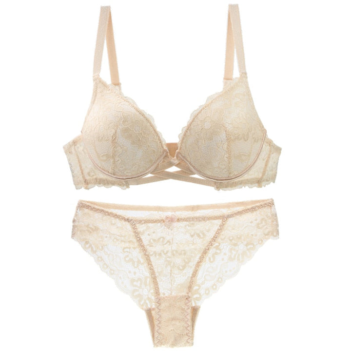 Drune | Spitzen Set Unterwäsche Push Up