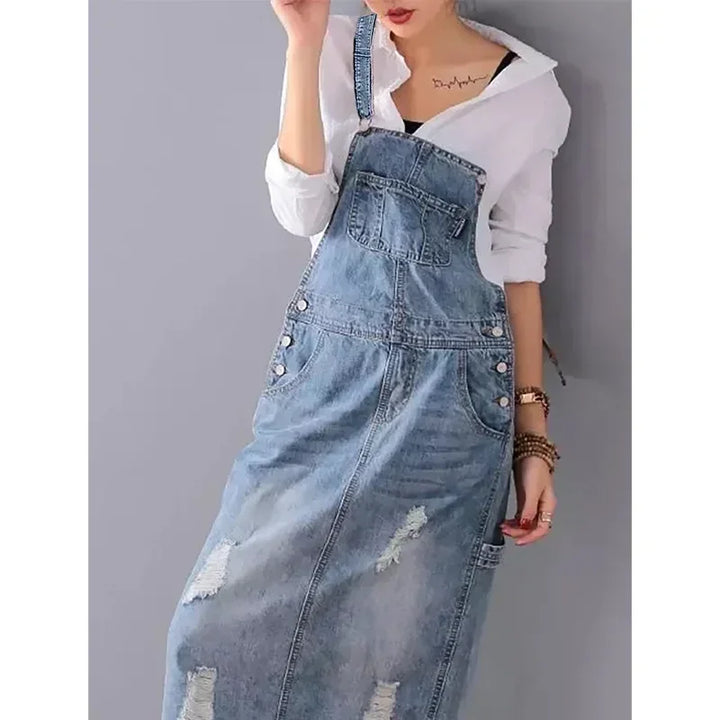 Drune | Lässiges Denim Trägerkleid