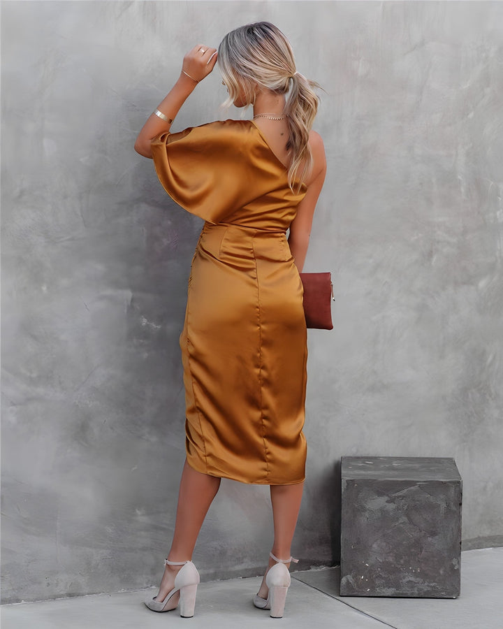 Drune Party Dress | Elegantes Abendkleid mit einer Schulterpartie
