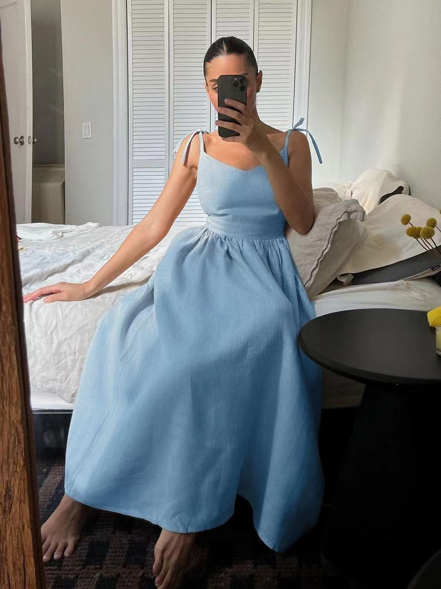 Drune | Atmungsaktives Sommerkleid Aus Leinen Für Damen