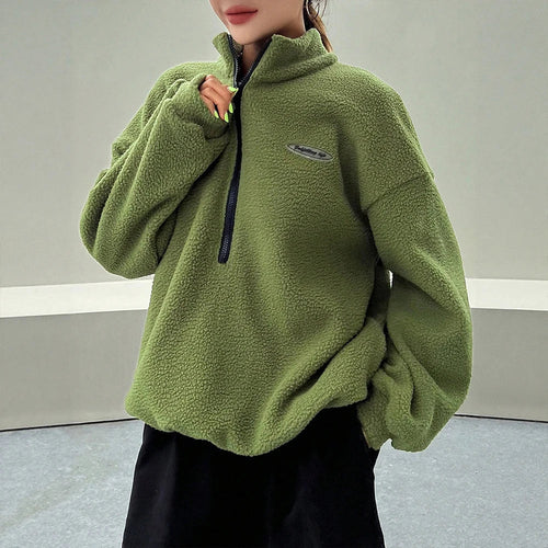 Drune | Sweatshirt mit Halbreißverschluss und Kapuzenpullover