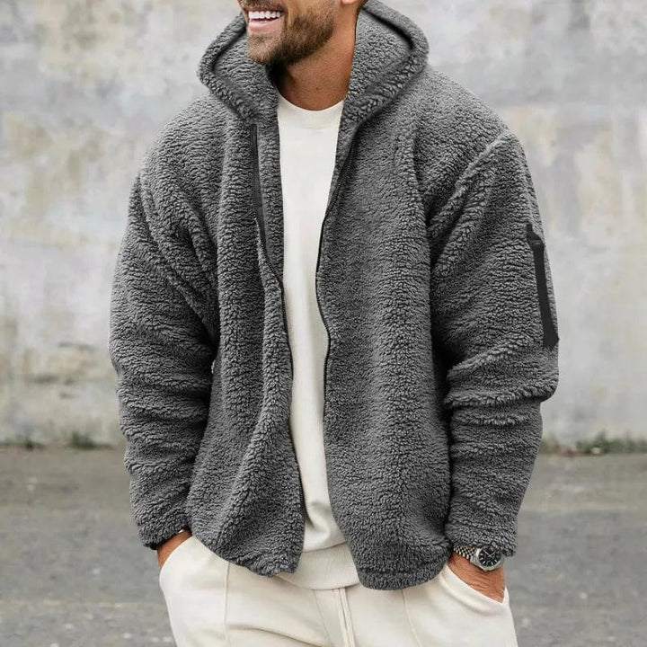 Drune | Herren Fleecejacke mit Kapuze