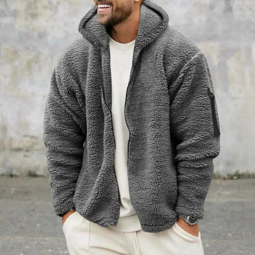 Drune | Herren Fleecejacke mit Kapuze