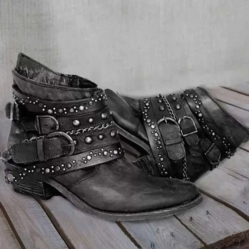 Drune | Chic Stiefeletten mit Nieten
