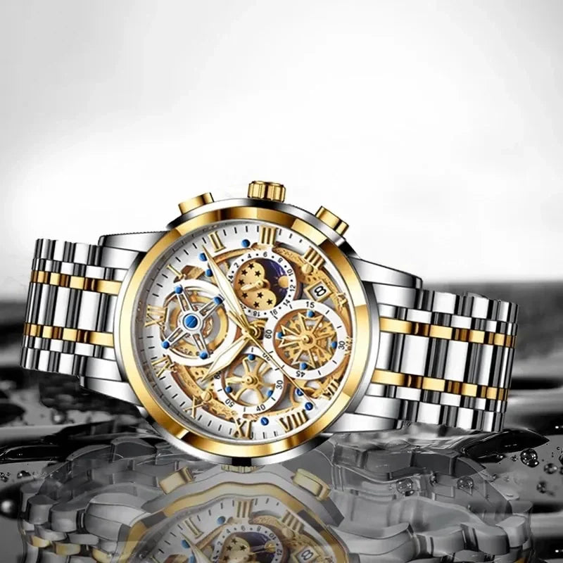 Drune | Stilvolles Geschäftliches Quartz Herrenarmbanduhr