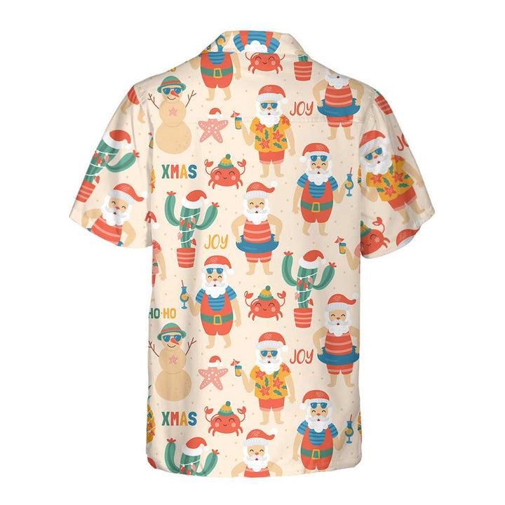 Drune | Santa Claus Am Sandstrand Hawaiian Shirt, Lustiges Weihnachtsmann Shirt, Geschenk Für Weihnachten