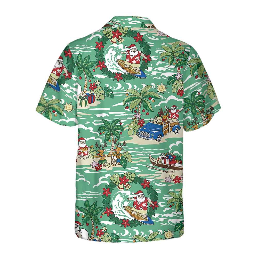Drune | Santa In Hawaii Hawaiian Shirt, Lustiges Santa Claus Shirt, Bestes Geschenk Für Weihnachten