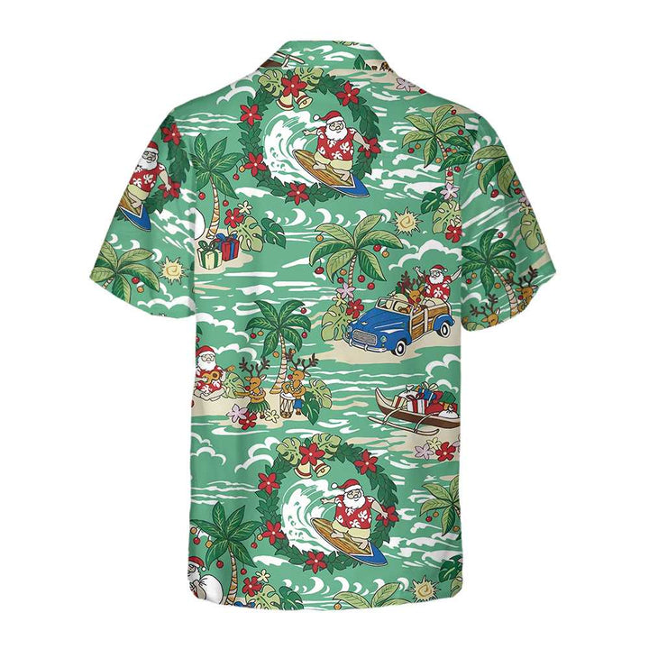 Drune | Santa In Hawaii Hawaiian Shirt, Lustiges Santa Claus Shirt, Bestes Geschenk Für Weihnachten