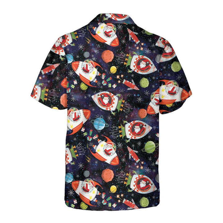 Drune | Santa In Outer Space Hawaiian Shirt, Lustiges Weihnachtsmann Shirt, Geschenk Für Weihnachten
