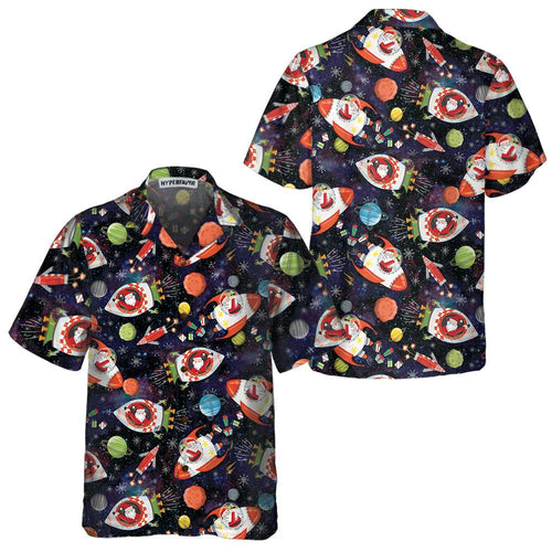 Drune | Santa In Outer Space Hawaiian Shirt, Lustiges Weihnachtsmann Shirt, Geschenk Für Weihnachten