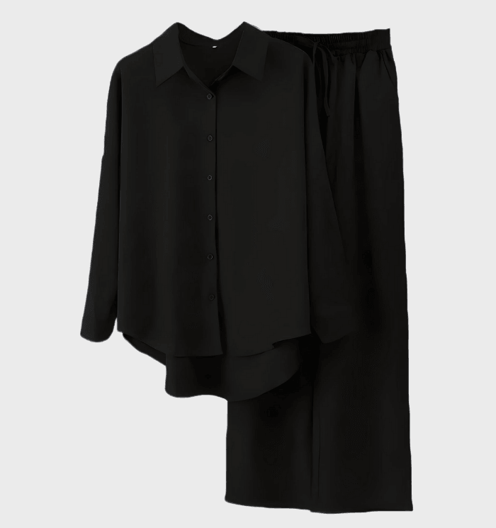 Drune | 2-Teiliges Set, Bestehend aus Einem Lockeren Hemd und Weiten Hosen