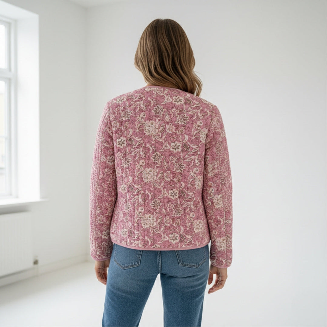 Drune | Blümchen-Steppjacke Gefüttert Damen