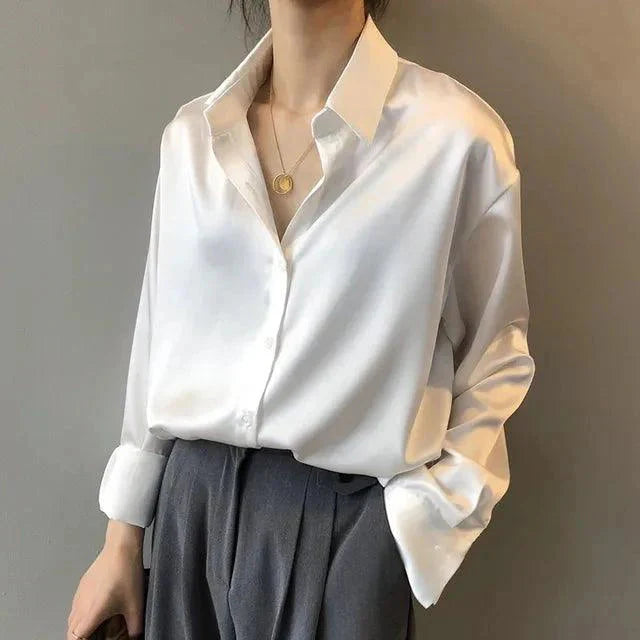 Drune | Elegantes Damenshirt Mit Langen Ärmeln Und Knopfleiste