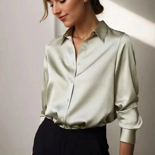 Drune | Elegantes Damenshirt Mit Langen Ärmeln Und Knopfleiste