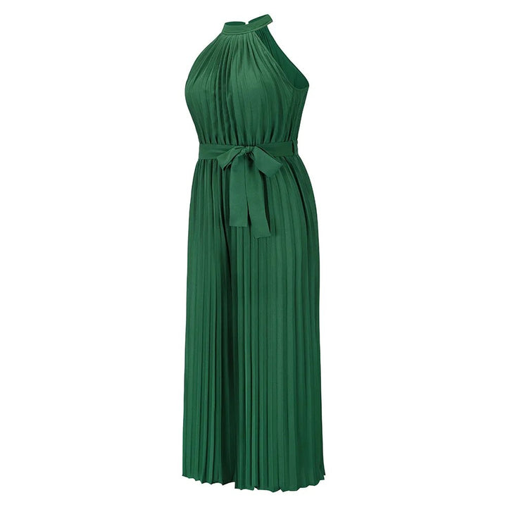 Drune | Plissierter Overall mit Neckholder und Gürtel