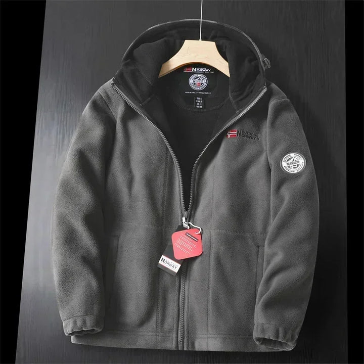 Drune | Extra warme Zip Kapuzenjacke