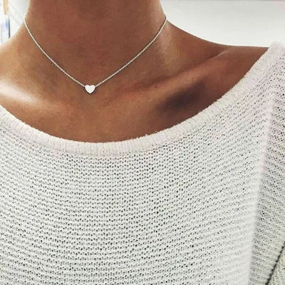 Drune | Perlen Choker Herz Halskette Für Frauen