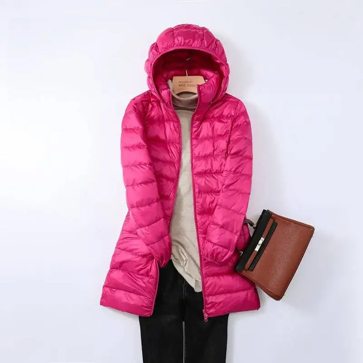 Drune | Damen Tragbarer Puffer-Mantel mit Abnehmbarer Kapuze