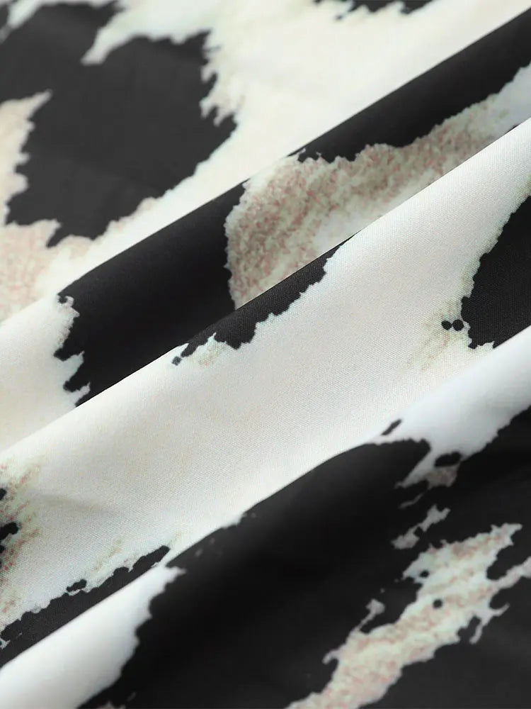 Drune | Kleid mit Leopardenmuster und Dreiviertelärmeln