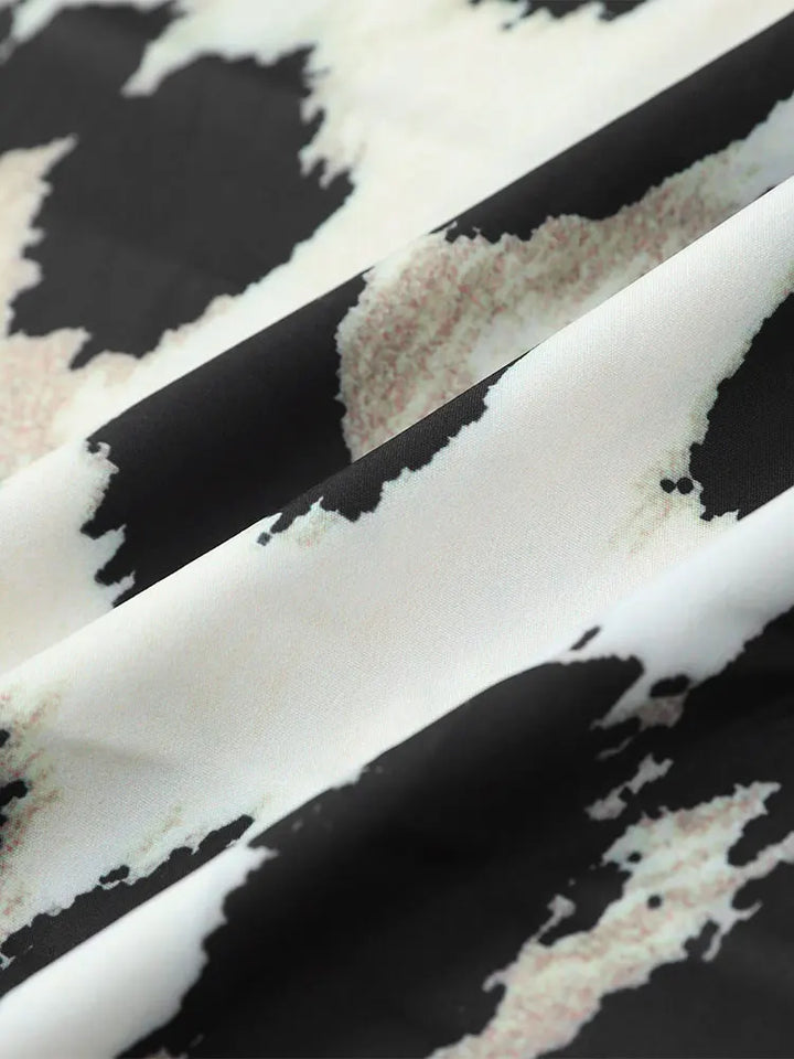 Drune | Kleid mit Leopardenmuster und Dreiviertelärmeln