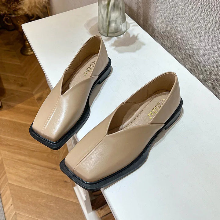 Drune | Niedrige Absätze Mary Jane Schuhe mit Quadratzehen und Frühlingsdesign