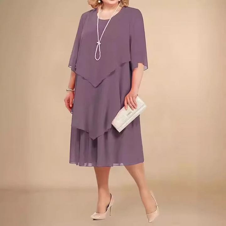 Drune | Elegantes Chiffonkleid mit Lagen-Look
