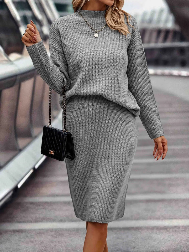 2-teiliges Damen Set aus Pullover und Rock | Drune