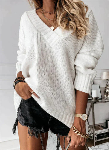 Drune | Klobiger V-Ausschnitt Pullover Damen - Stylisch und Warm