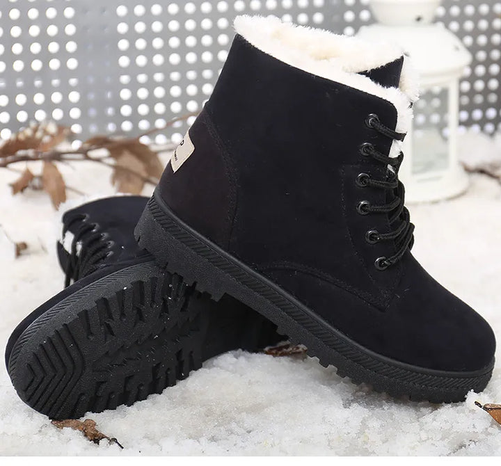 Drune | Winterstiefel - Gefütterte Schnürboots mit Warmfutter & rutschfester Sohle