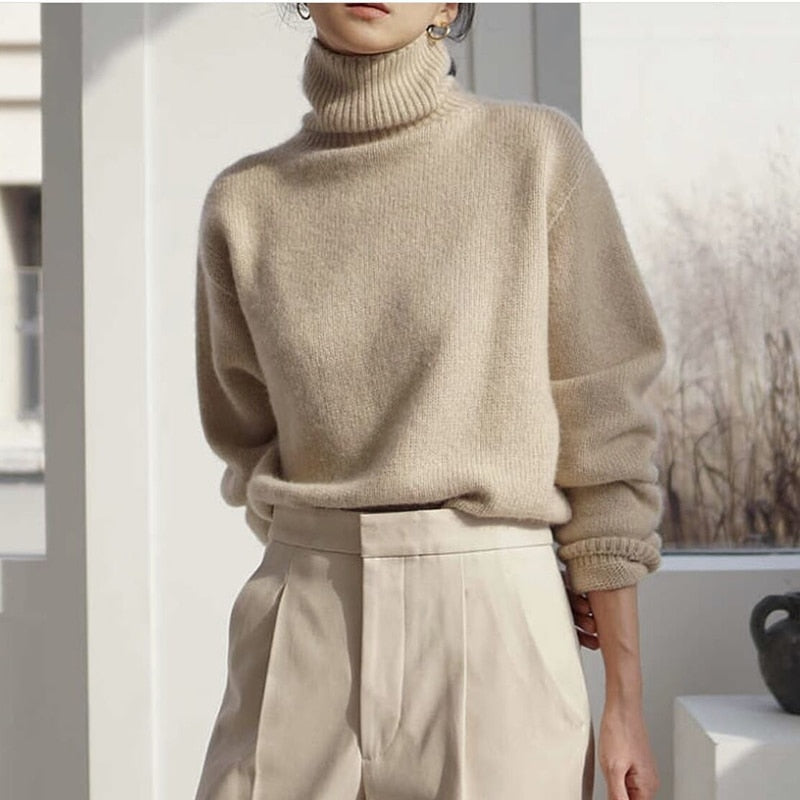 Drune | Stilvolle Herbst Klassische Rollkragenpullover für Frauen