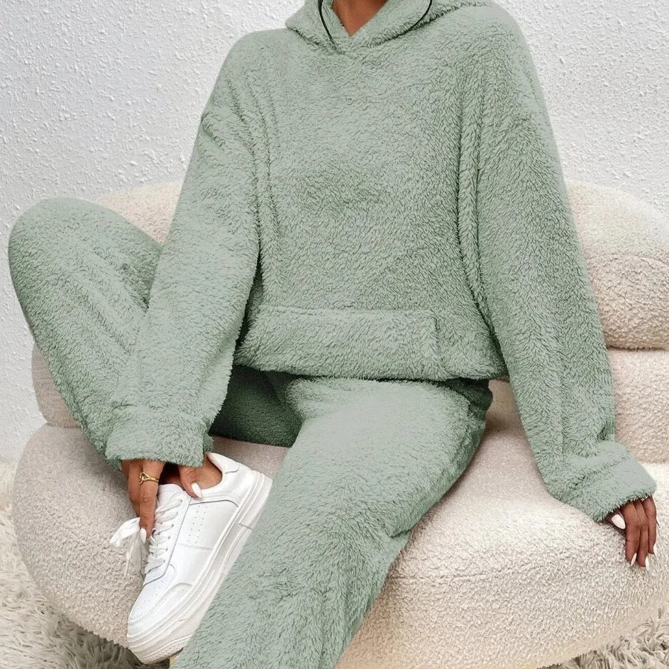 Drune | Teddy-Hausanzug mit Kapuze Für Frauen