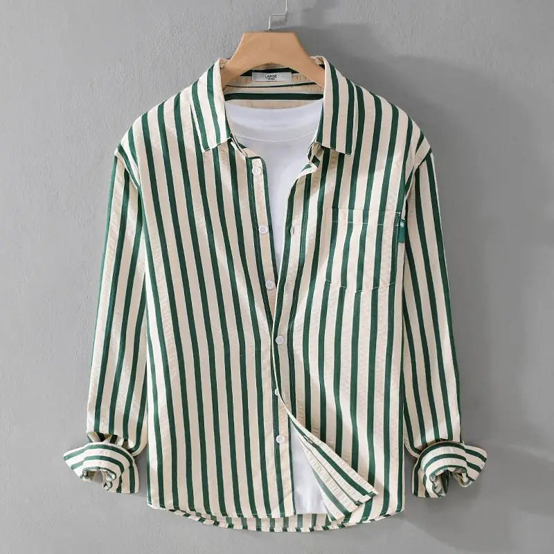 Drune | Stylisches Gestreiftes Button-Down Hemd