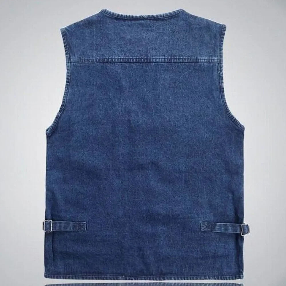 Drune | Jeansweste Mit Mehreren Taschen Für Herren