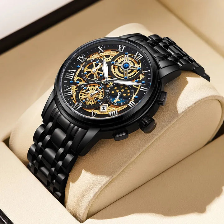 Drune | Stilvolles Geschäftliches Quartz Herrenarmbanduhr