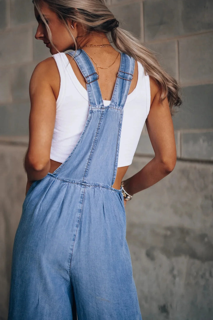 Drune | Boho Oversize Denim Latzhose