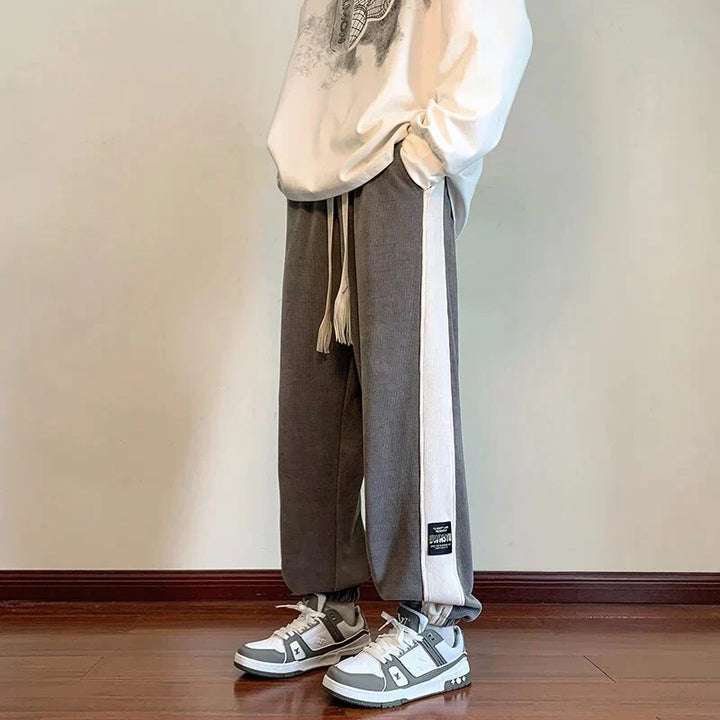 Drune Streetwear-Herren-Jogginghose im Patch-Design
