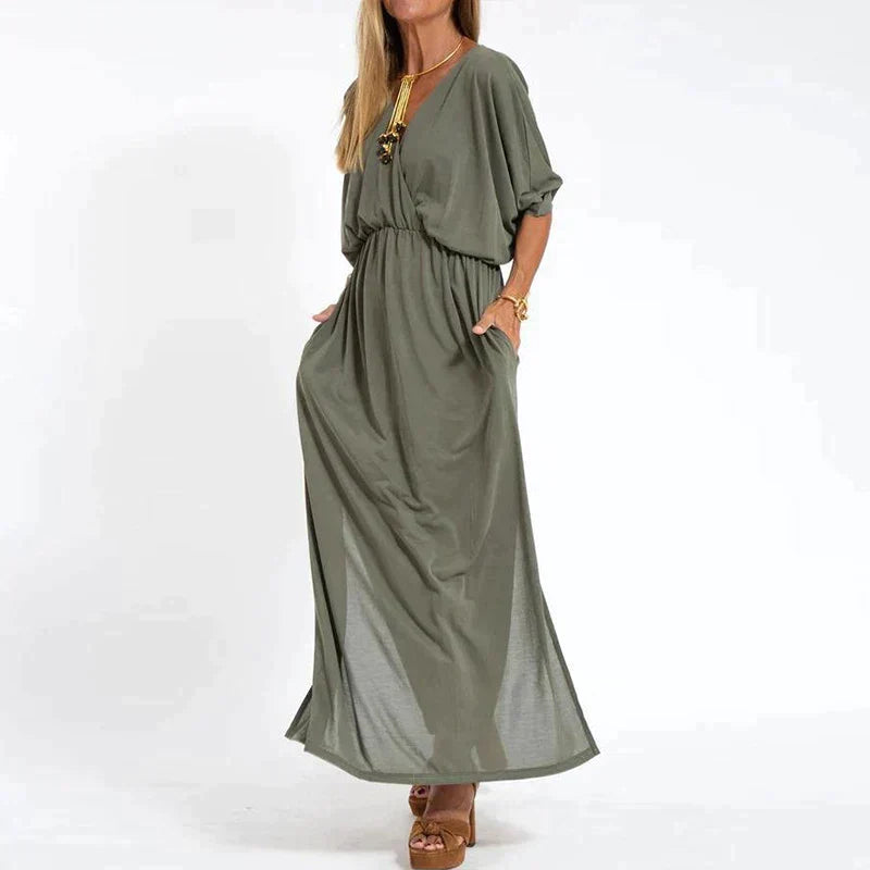 Drune | Elegantes Boho-Maxikleid mit Taillenband