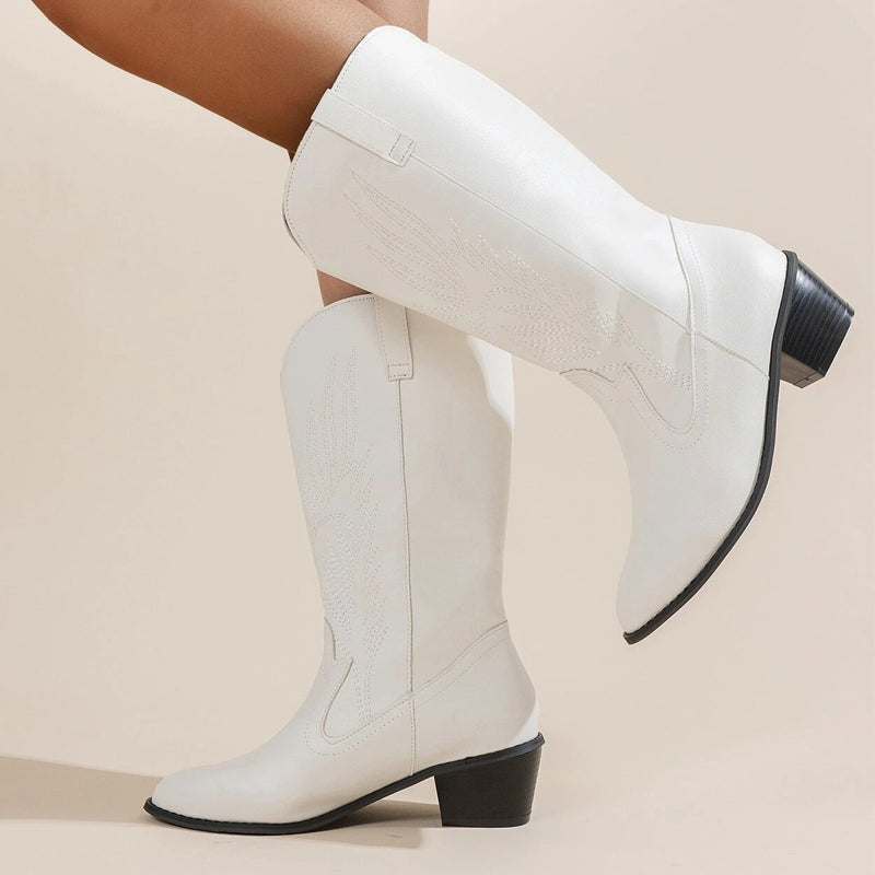 Drune Cowboy-Stiefel | Hochwertige Damenstiefel mit Boho-Print