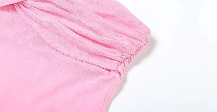 Drune | Patchwork Maxi Kleid Schal Rückenfrei Strapless Rüschen Bankett