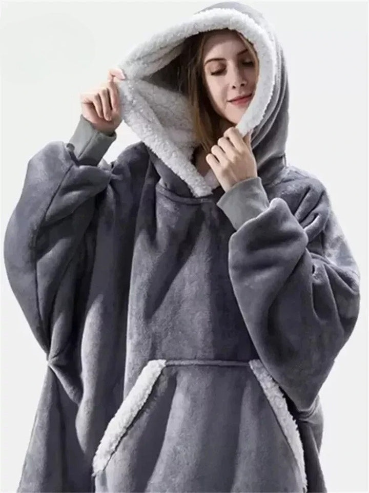 Drune | Oversize Hoodie-Decke mit Kapuze - Weicher Fleece Pullover für Damen & Herren, Perfekt für Zuhause & Winter